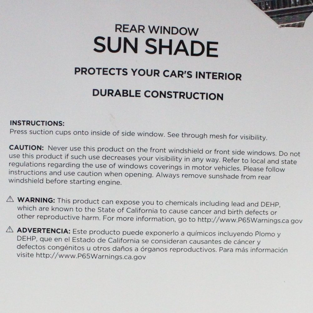 Auto Drive Rear Window Black Sun Shade 20" x 40" - Picture 6 of 6